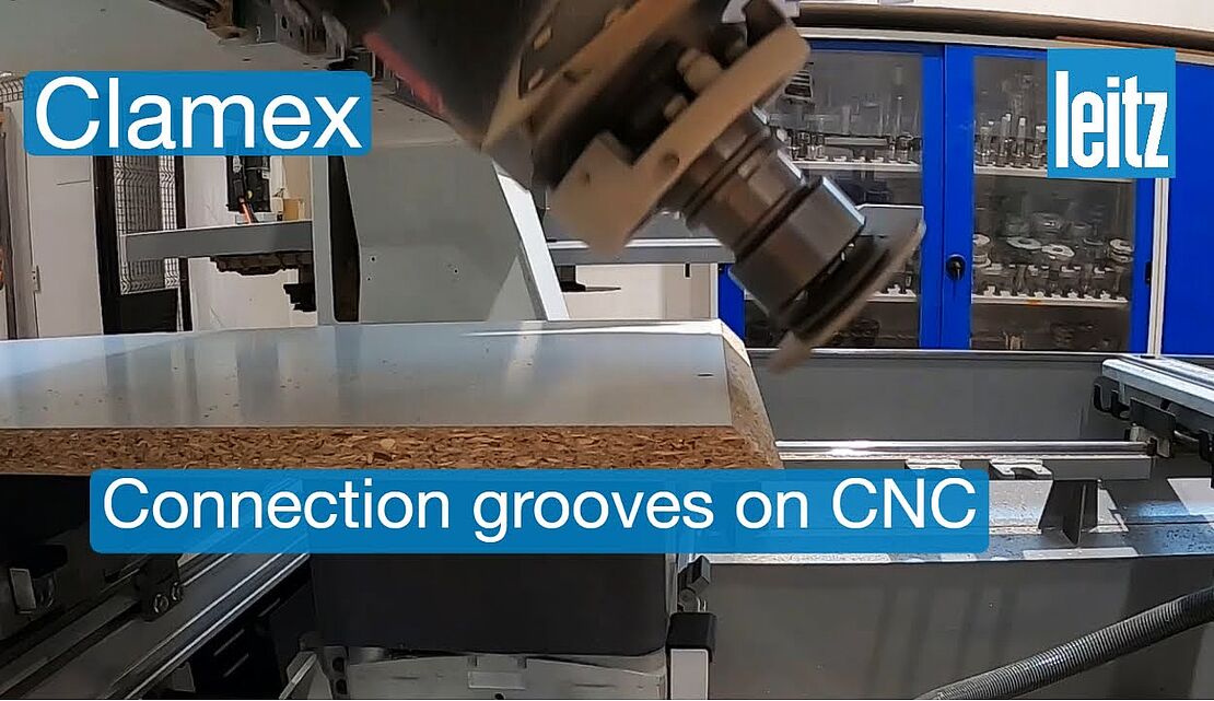 How to process Clamex connection grooves on a CNC machine #cnc #woodworking #cncmachine #leitzgroup